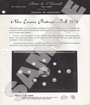 Couroc of Monterey-51 Couroc Product Catalogues 1958 to 1985.